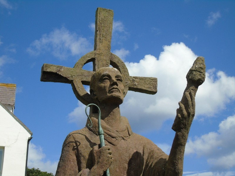 Statue of St Aidan, Lindisfarne Priory