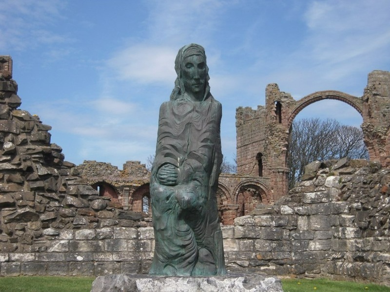 Statue of St Cuthbert, Lindisfarne Priory