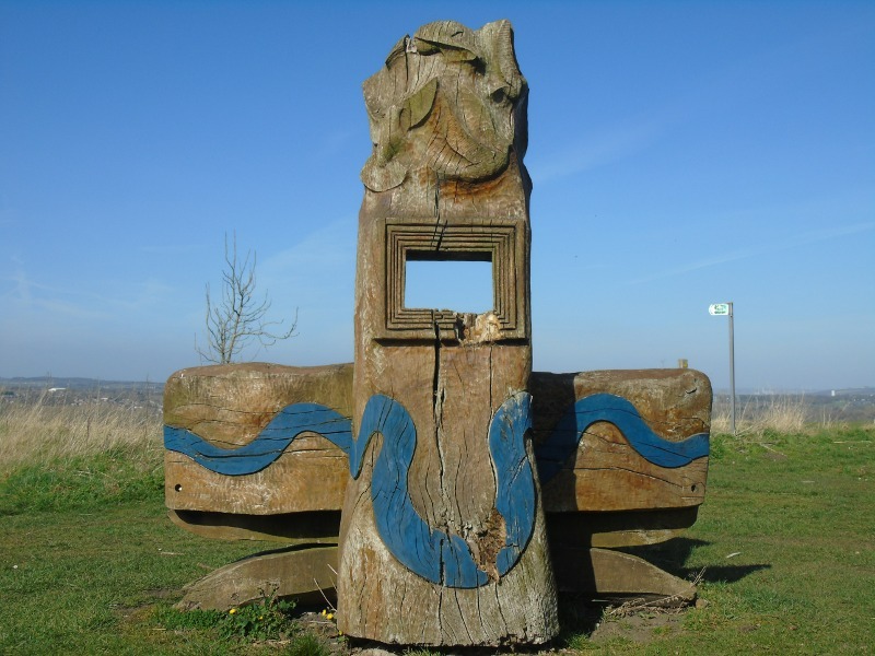 View point and sculpture at Great Lumley