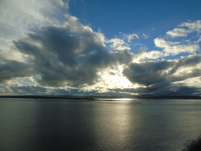 View across the water to the mainland