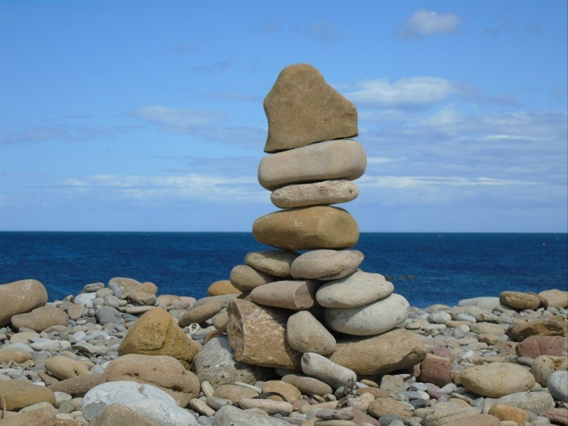 Cairn on the beach