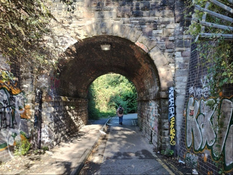 Railway underpass at St Philip's Marsh