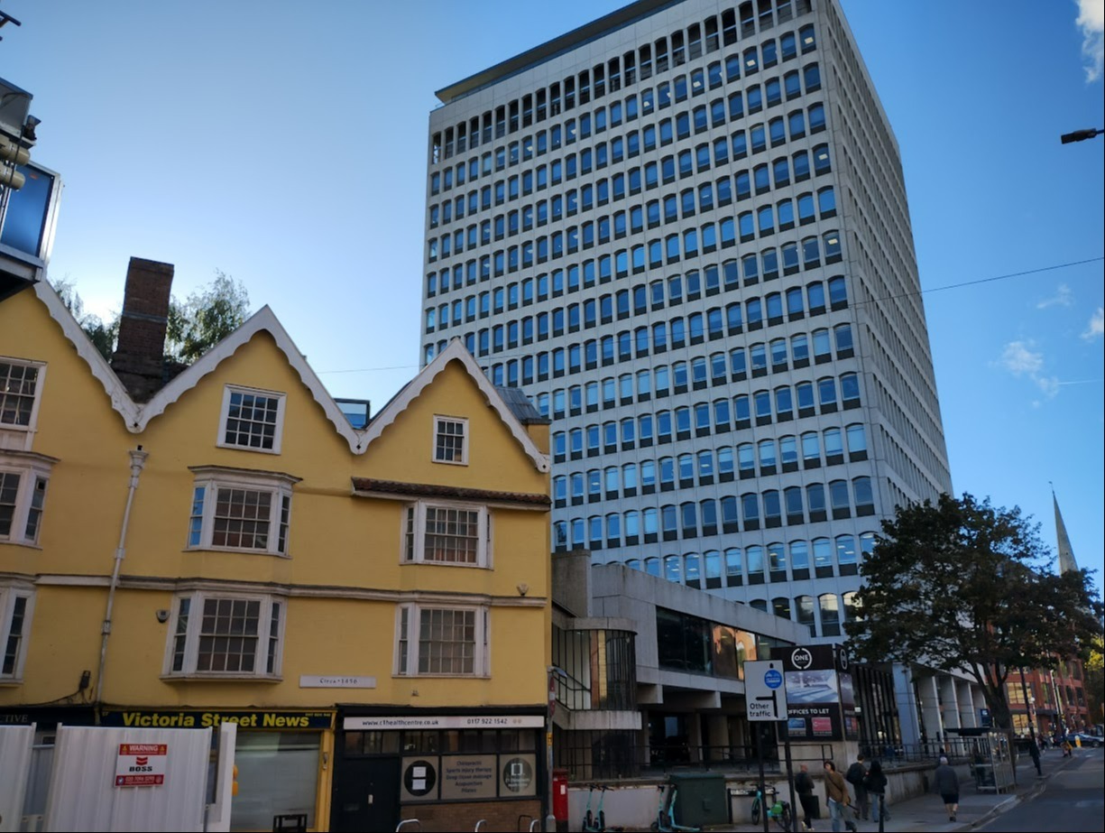 Old and new buildings on Victoria Street