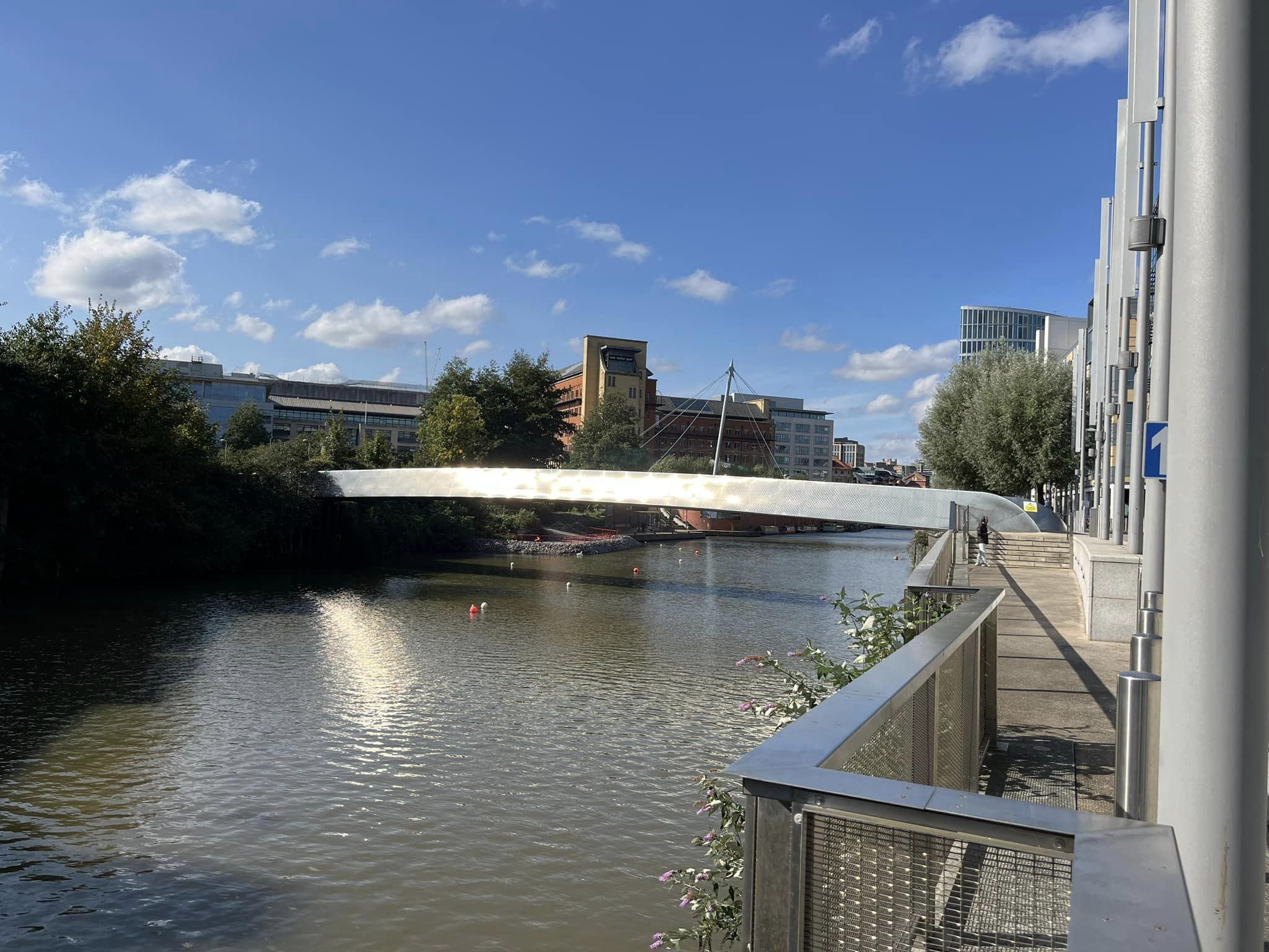 Crossing Bristol's Floating Harbour at Temple Meads